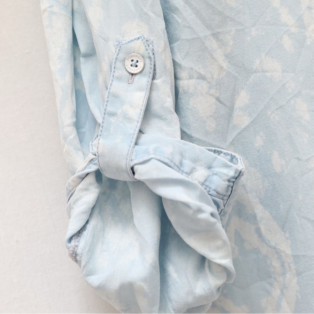 Foxcroft printed utility shirt chambray jean denim stampede cowgirl bohemian 2 - Picture 8 of 8